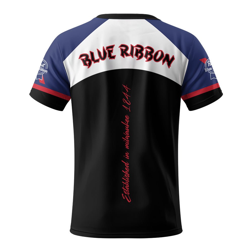 Pabst Blue Ribbon Established in Milwaukee T-Shirt - Flexiquor.com