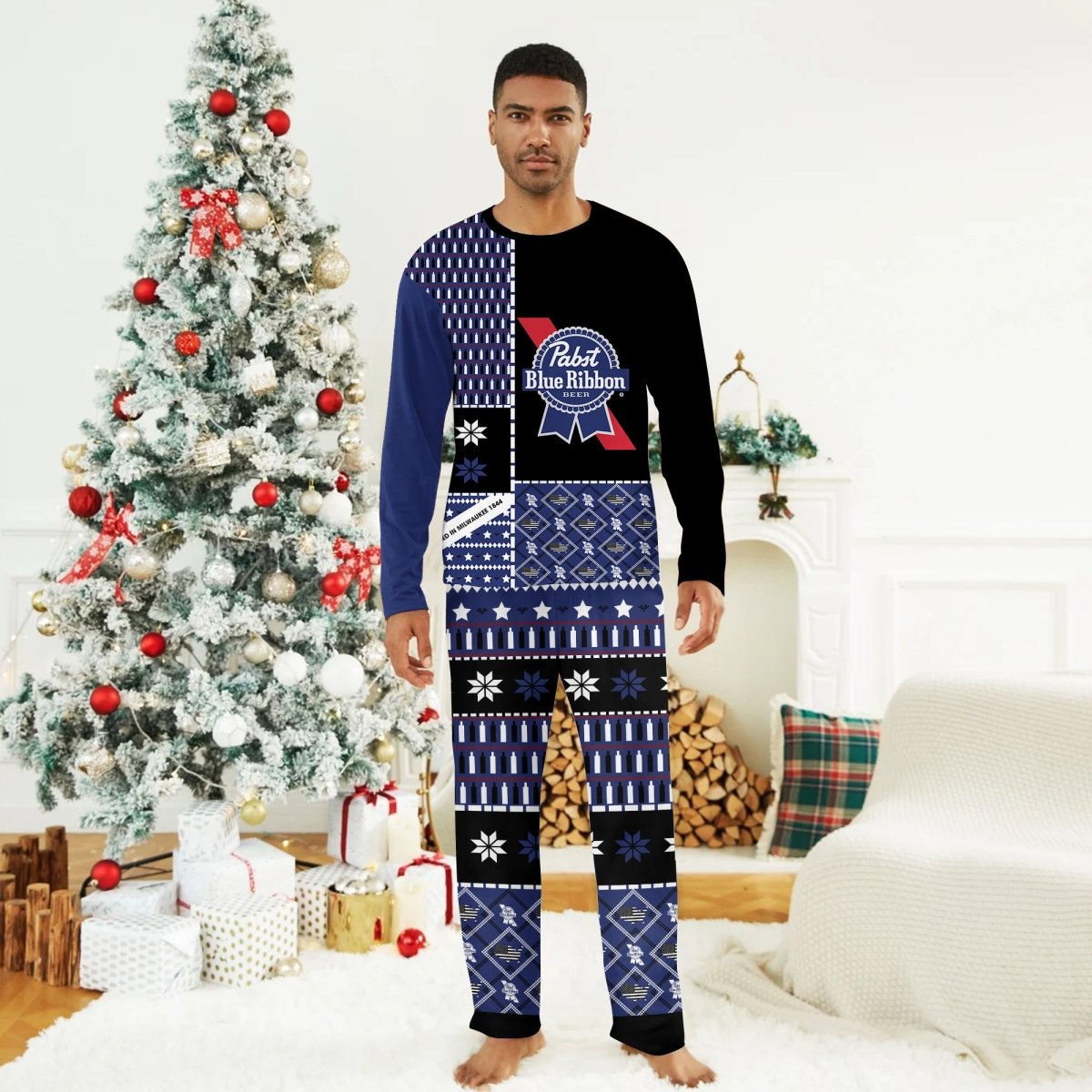 Pabst Blue Ribbon Family Pajamas Set - Flexiquor.com