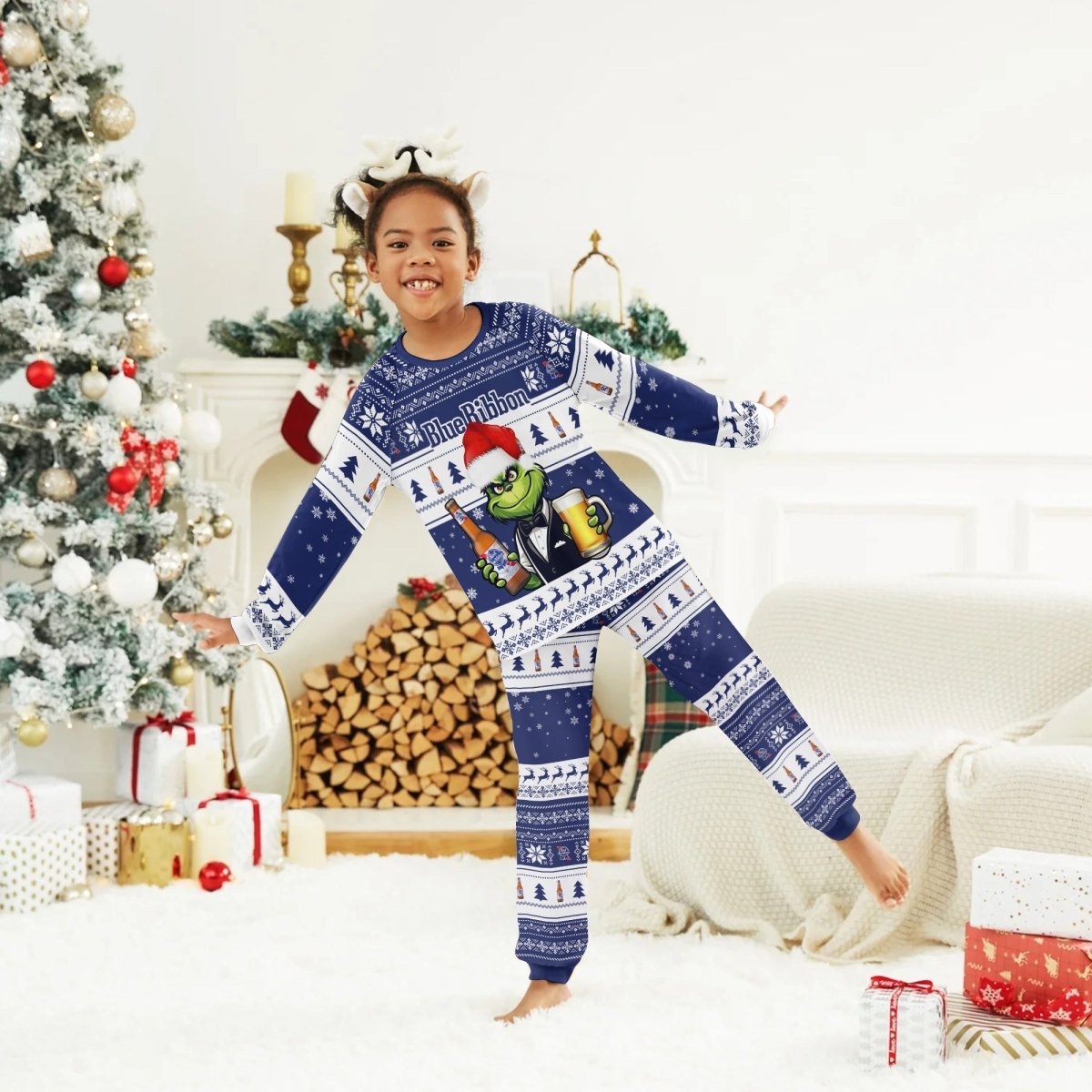 Pabst Blue Ribbon Family Pajamas Set - Flexiquor.com