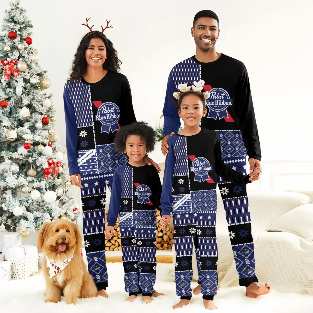 Pabst Blue Ribbon Family Pajamas Set - Flexiquor.com