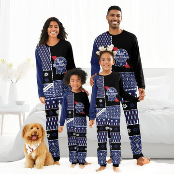 Pabst Blue Ribbon Family Pajamas Set - Flexiquor.com