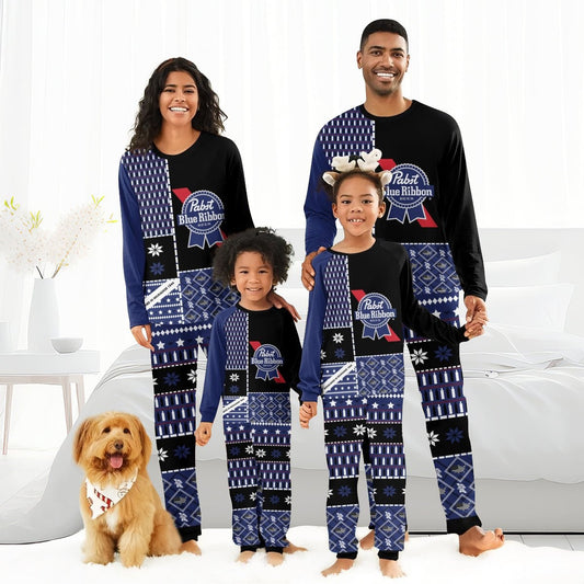 Pabst Blue Ribbon Family Pajamas Set - Flexiquor.com