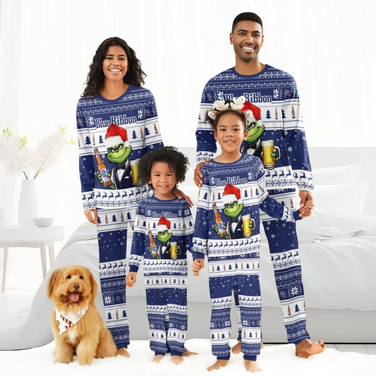 Pabst Blue Ribbon Family Pajamas Set - Flexiquor.com