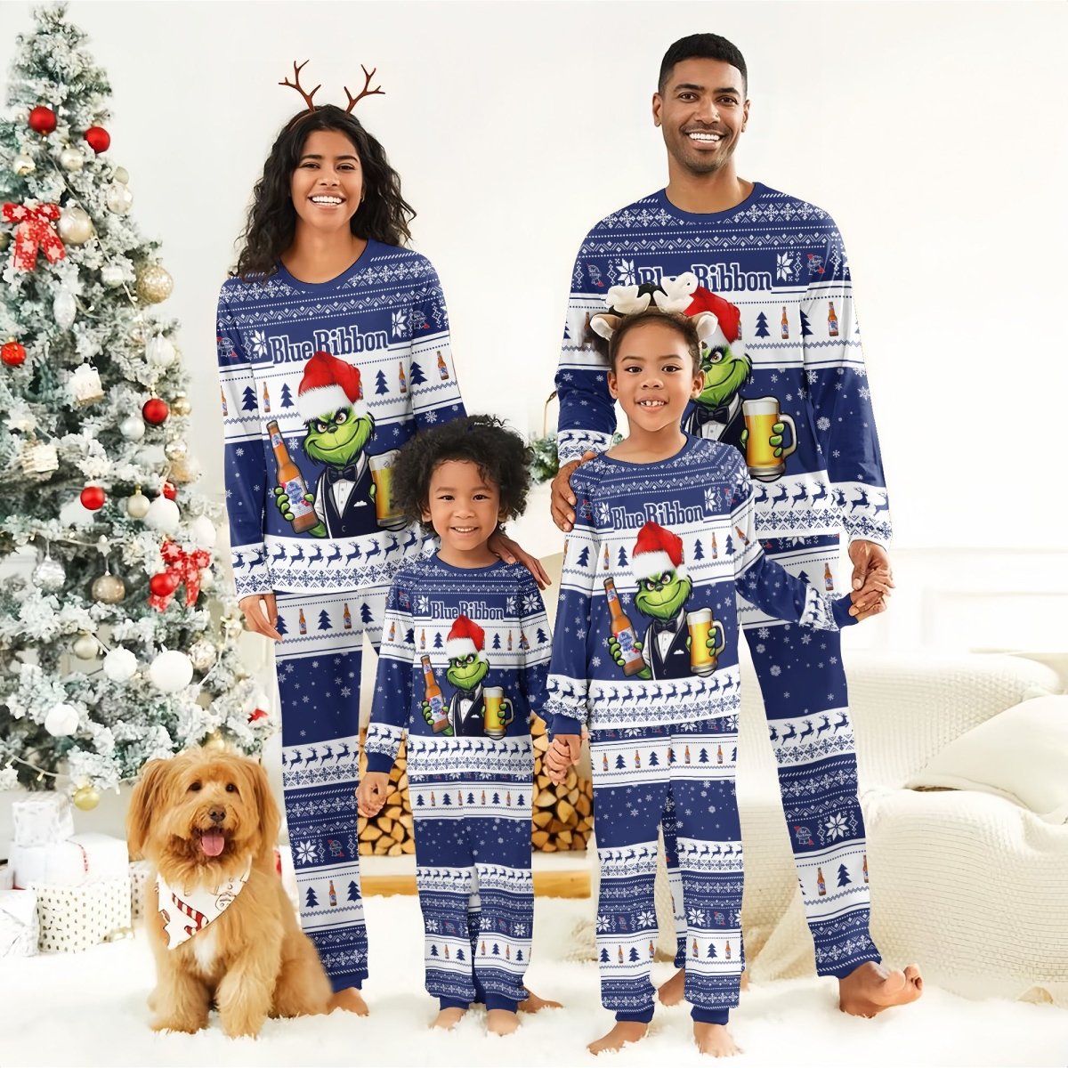 Pabst Blue Ribbon Family Pajamas Set - Flexiquor.com