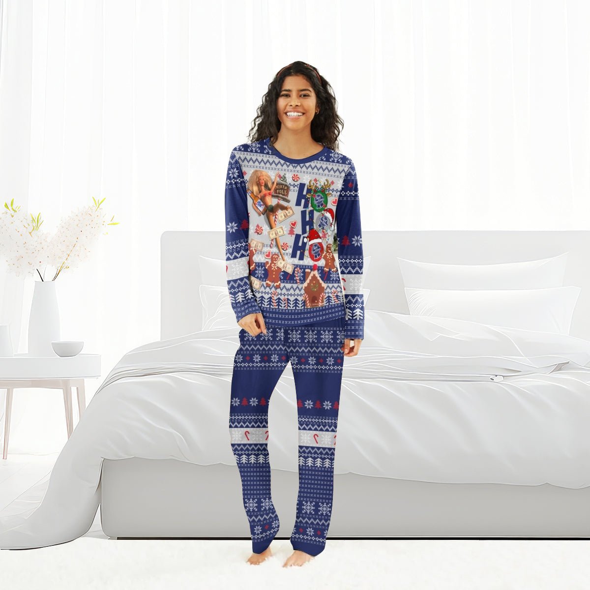 Pabst Blue Ribbon HoHoHo Family Pajamas Set - Flexiquor.com