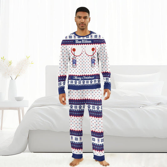 Pabst Blue Ribbon Merry Chistmas Family Pajamas Set - Flexiquor.com