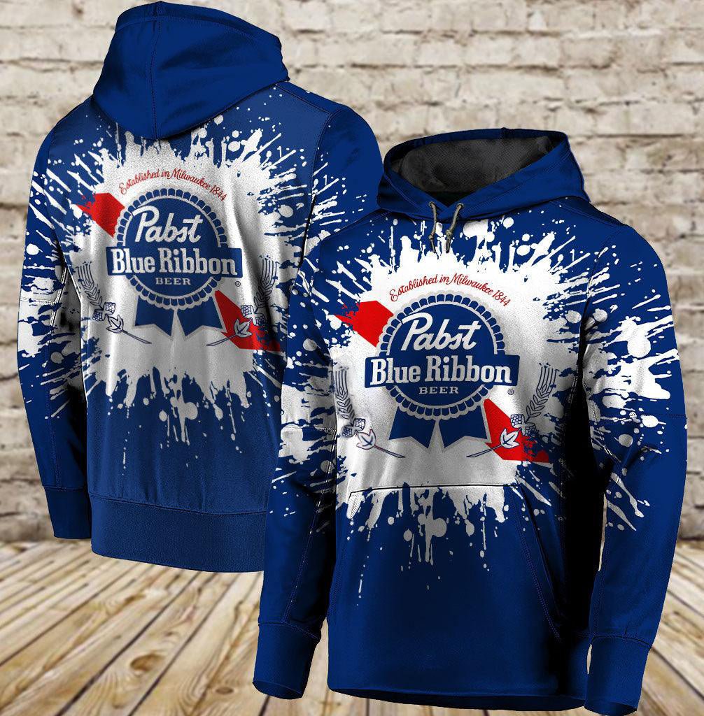 Pabst Blue Ribbon Milwaukee 1844 Tie Dye Hoodie - Flexiquor.com