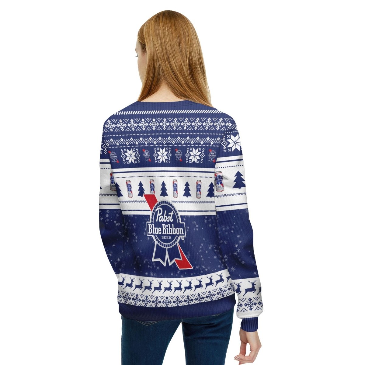 Pabst Blue Ribbon Santa Grinch Ugly Sweater - Flexiquor.com