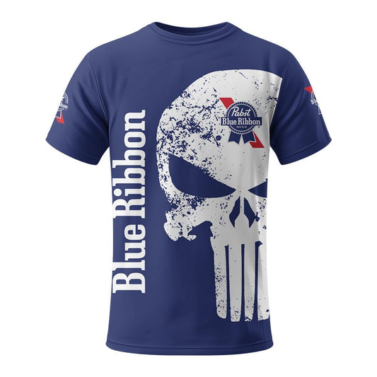 Pabst Blue Ribbon Skull T-Shirt - Flexiquor.com