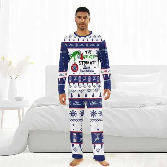 Pabst Blue Ribbon The Grinch Stole Family Pajamas Set - Flexiquor.com