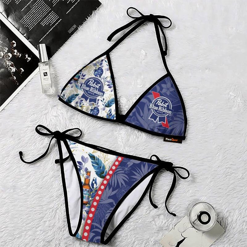 Pabst Blue Ribbon Triangle Beach Bikini - Flexiquor.com