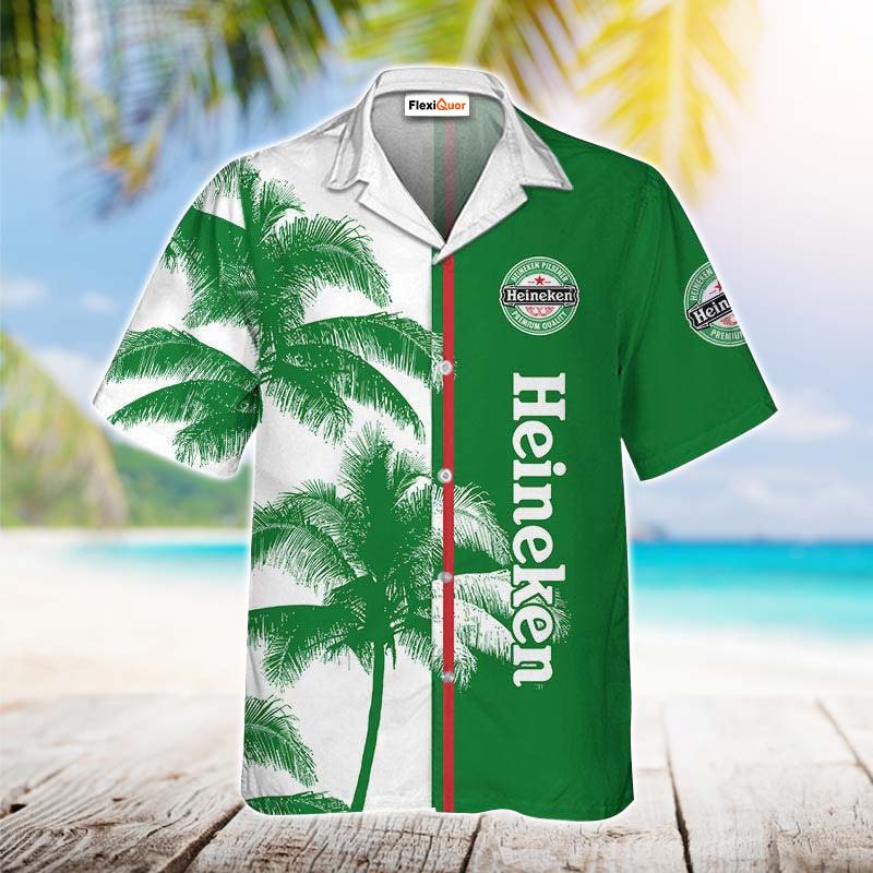 Palm Tree Heineken Hawaiian Shirt - Flexiquor.com