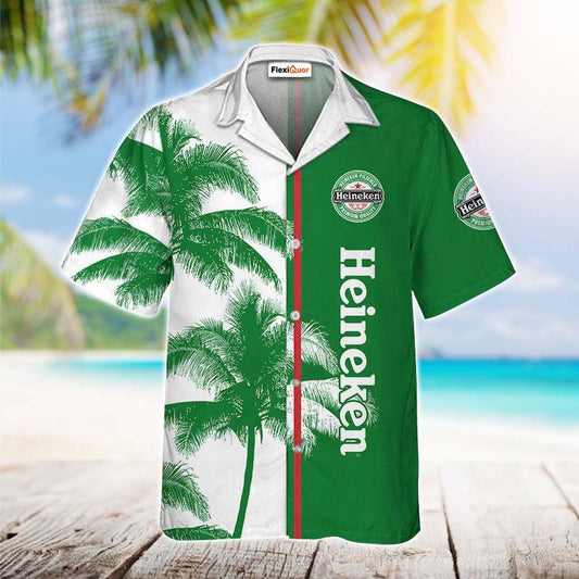 Palm Tree Heineken Hawaiian Shirt - Flexiquor.com