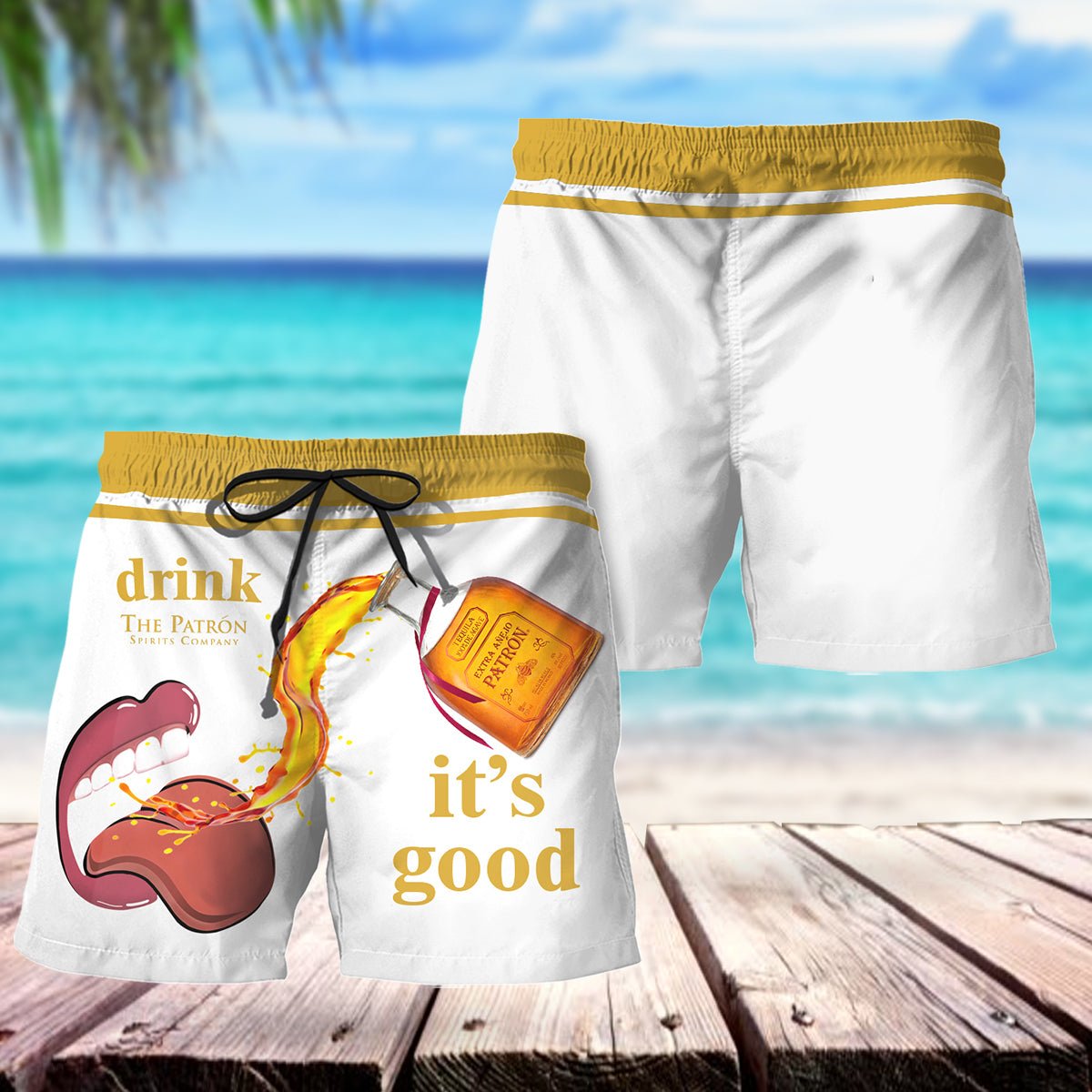 Drink Patron Swim Trunks - Flexiquor.com