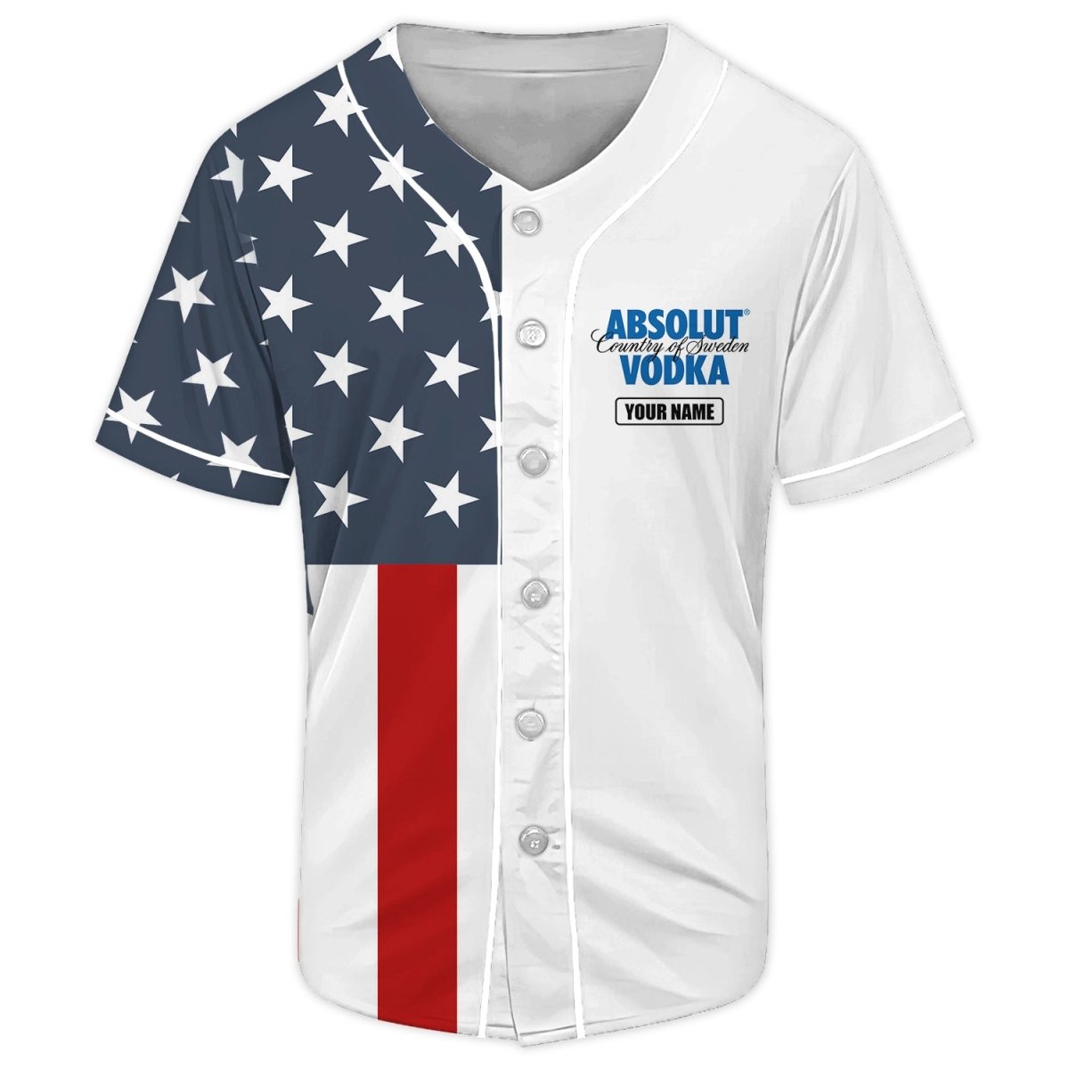 Personalized Absolut Vodka Donald Trump Independence Day Baseball Jersey - Flexiquor.com