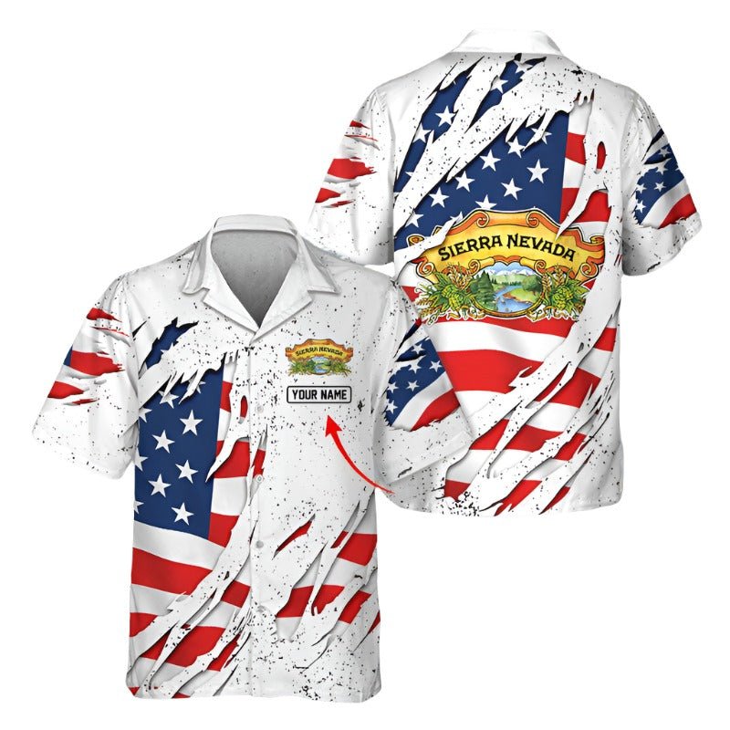 Personalized American Sierra Nevada Ripped Hawaiian shirt - Flexiquor.com