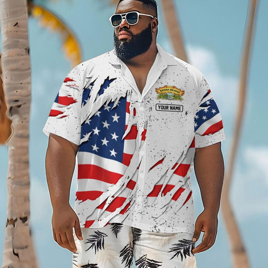 Personalized American Tearing Sierra Nevada Men's Plus Size Hawaiian Shirt - Flexiquor.com