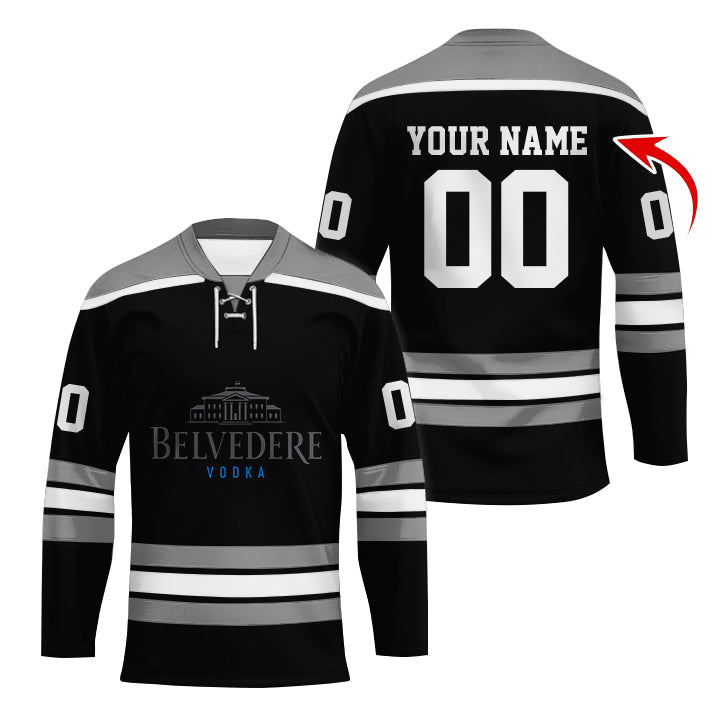 Personalized Belvedere Color Stripe Hockey Jersey - Flexiquor.com