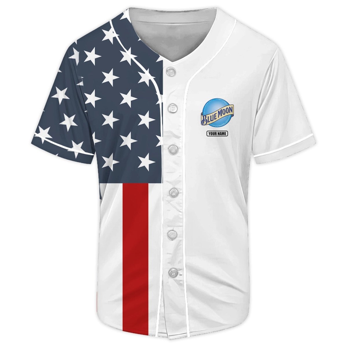 Personalized Blue Moon Donald Trump Independence Day Baseball Jersey - Flexiquor.com