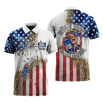 Personalized Bud Light Trump M.A.G.A Chapter Polo Shirt - Flexiquor.com