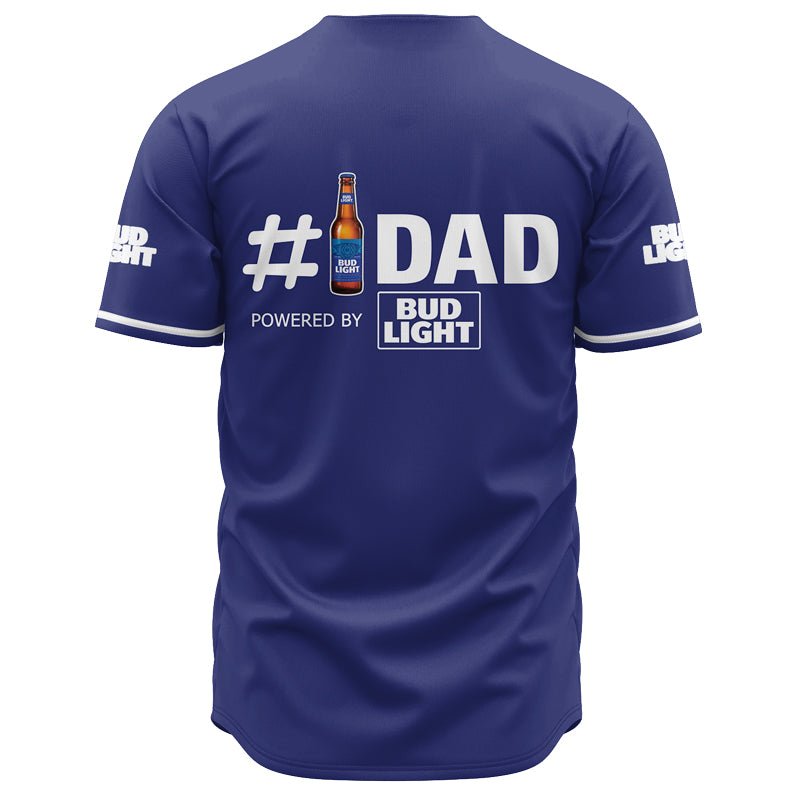 Personalized Bud Light #Dad Baseball Jersey - Flexiquor.com