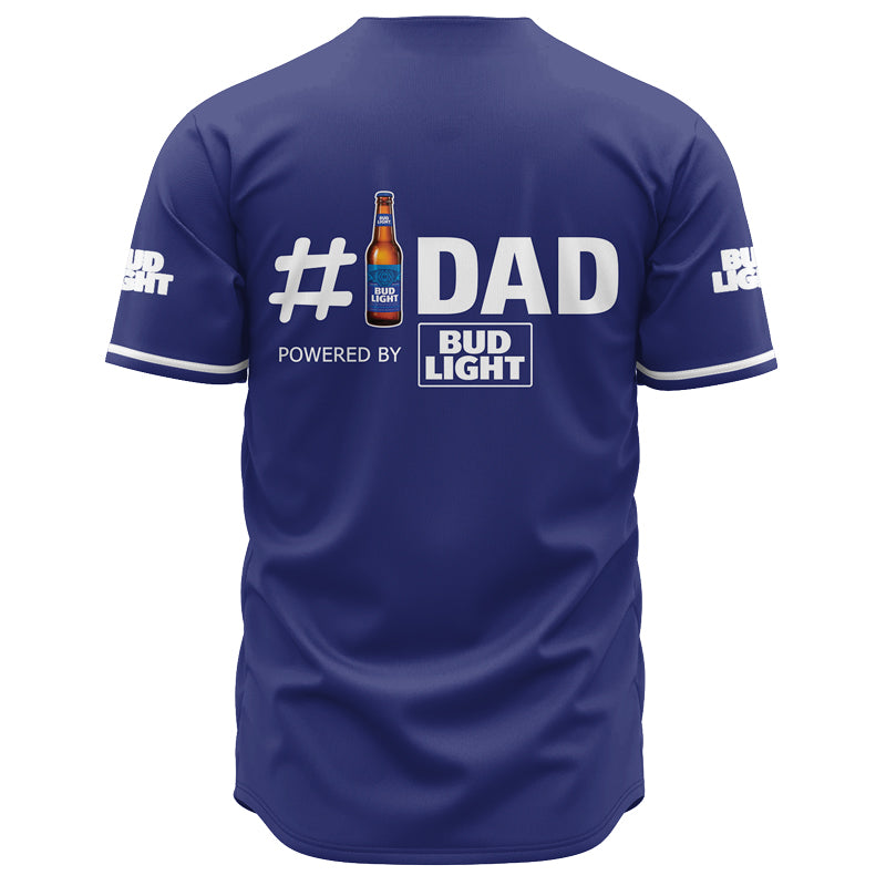 Personalized Bud Light #Dad Baseball Jersey