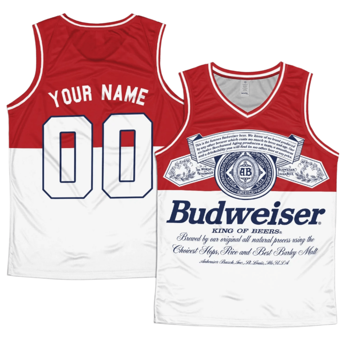 Personalized Budweiser Basic Men's Tank Top - Flexiquor.com