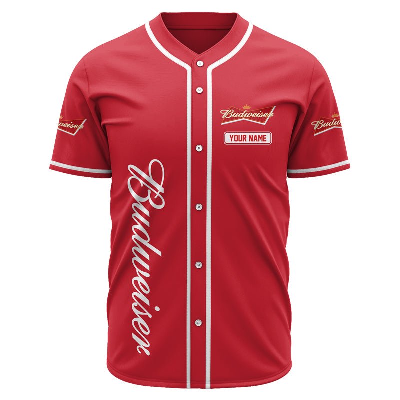 Personalized Budweiser Happy Father's Day Baseball Jersey - Flexiquor.com