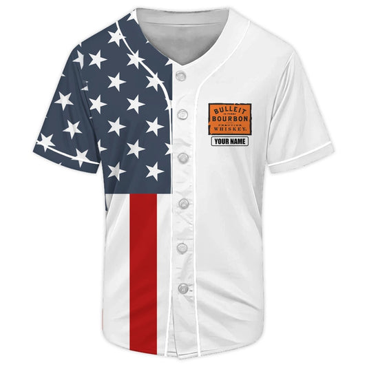 Personalized Bulleit Bourbon Donald Trump Independence Day Baseball Jersey - Flexiquor.com