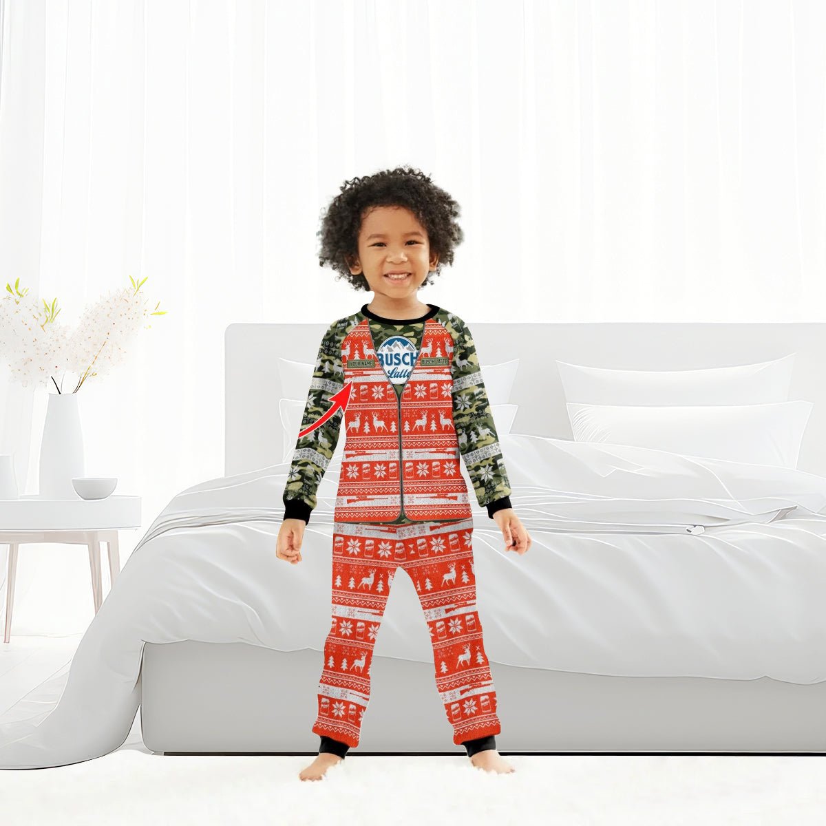 Personalized Busch Latte Camo Xmas Family Pajamas Set - Flexiquor.com
