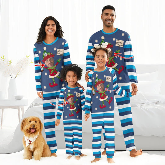 Personalized Face Busch Light Funny Face Christmas Drink Again Family Pajamas Set - Flexiquor.com
