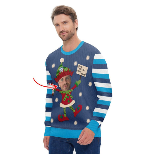 Personalized Busch Light Make Christmas Drunk Again Ugly Sweater - Flexiquor.com