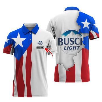 Personalized Busch Light Puerto Rico Polo Shirt - Flexiquor.com