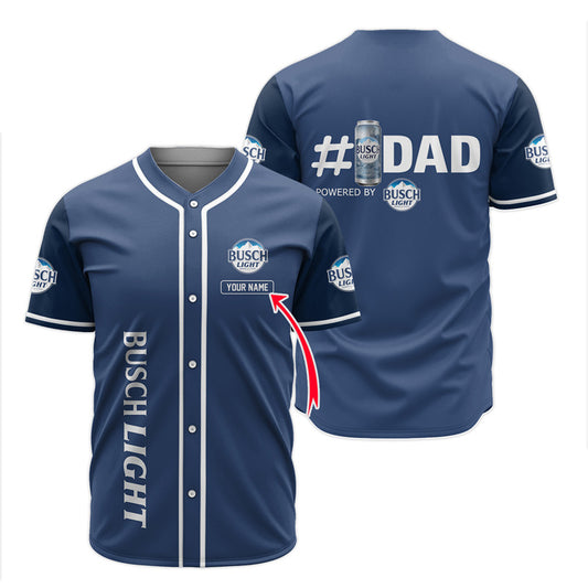 Personalized Busch Light #Dad Baseball Jersey