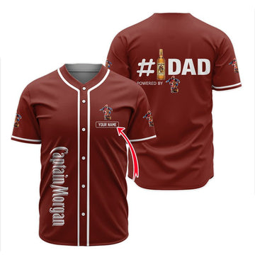 Personalized Captain Morgan Happy Father's Day Baseball Jersey - Flexiquor.com