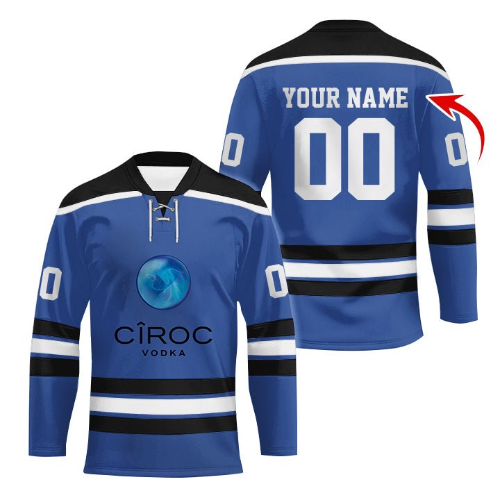 Personalized Ciroc Color Stripe Hockey Jersey - Flexiquor.com
