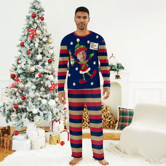 Personalized Face Coors Banquet Make Christmas Drink Again Family Pajamas Set - Flexiquor.com