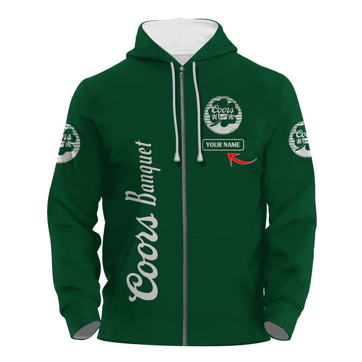 Personalized Coors Banquet St Patrick's Day Hoodie & Zip Hoodie - Flexiquor.com