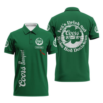 Personalized Coors Banquet St Patrick's Day Polo Shirt - Flexiquor.com