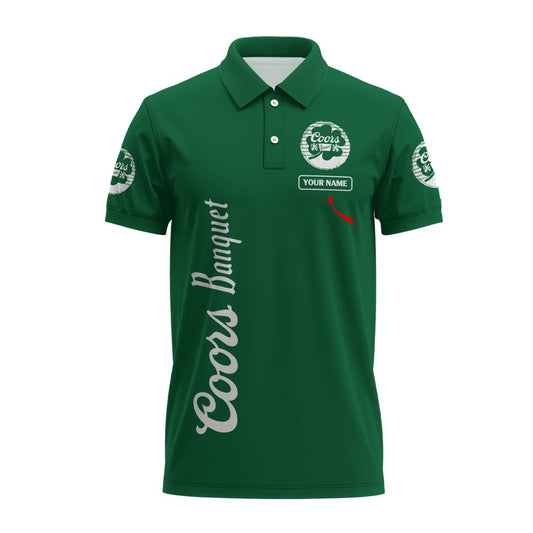 Personalized Coors Banquet St Patrick's Day Polo Shirt - Flexiquor.com