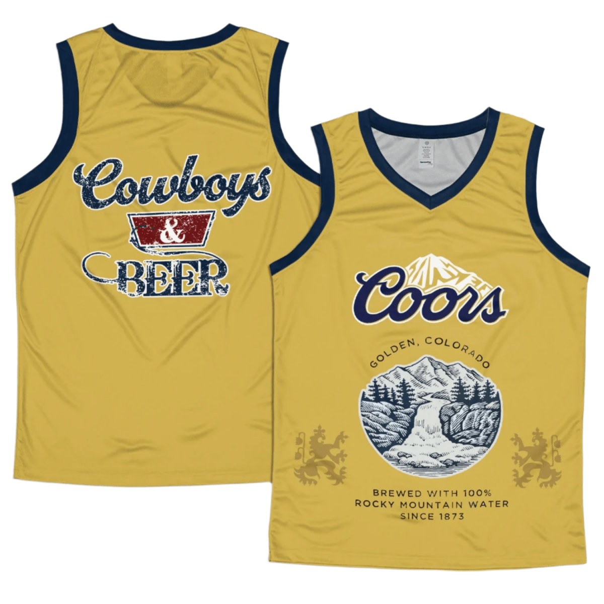 Personalized Coors Cowboys & Beer Men's Tank Top - Flexiquor.com