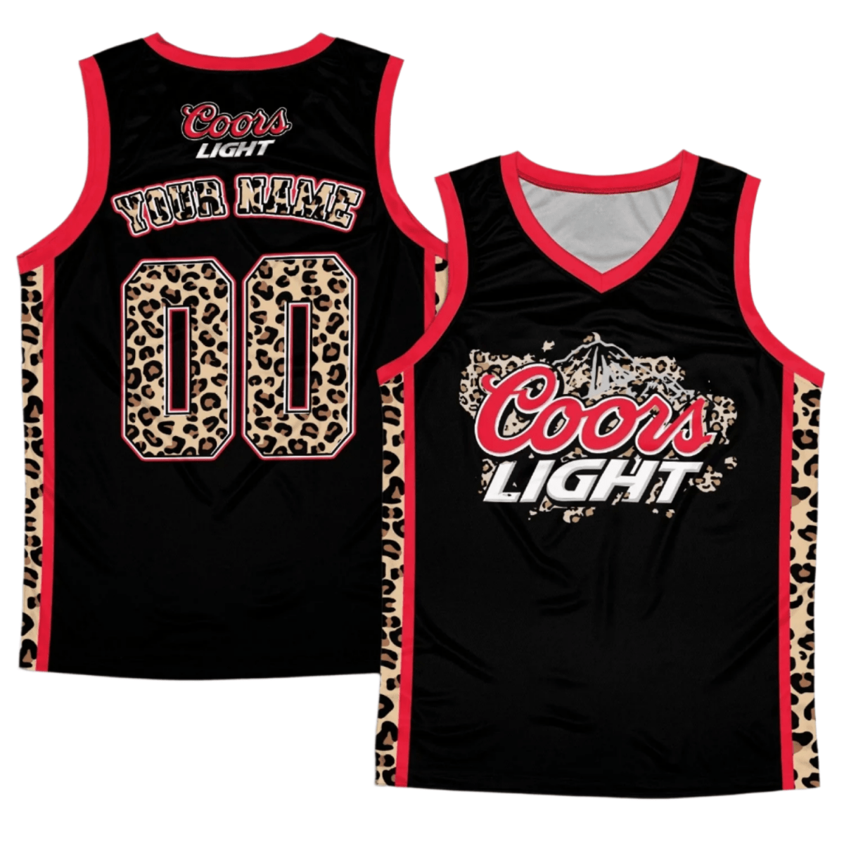 Personalized Coors Light Black Cheetah Men's Tank Top - Flexiquor.com