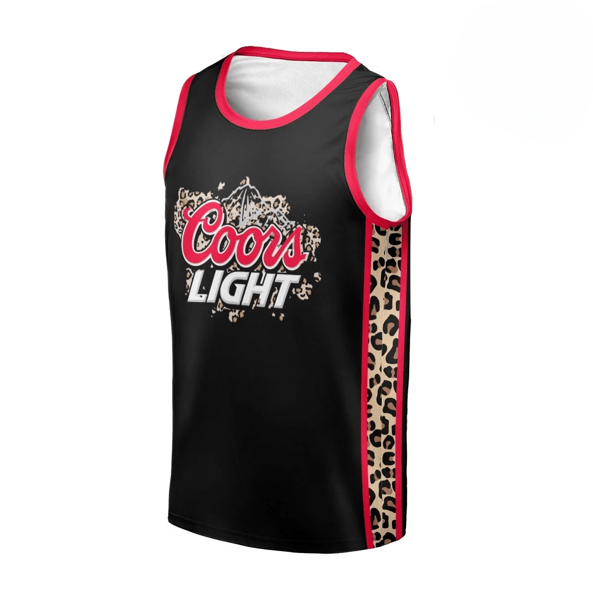 Personalized Coors Light Black Cheetah Men's Tank Top - Flexiquor.com