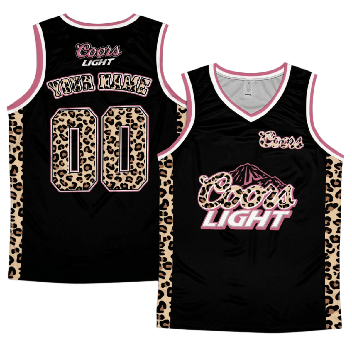 Personalized Coors Light Black Pink Cheetah Men's Tank Top - Flexiquor.com