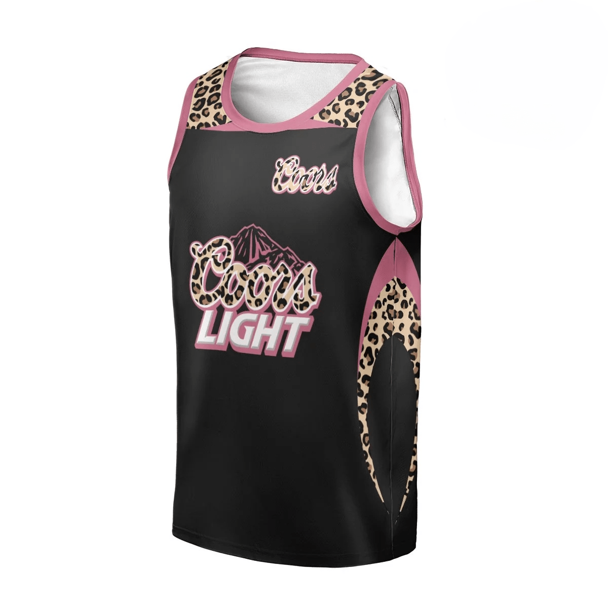 Personalized Coors Light Black Pink Cheetah Men's Tank Top - Flexiquor.com