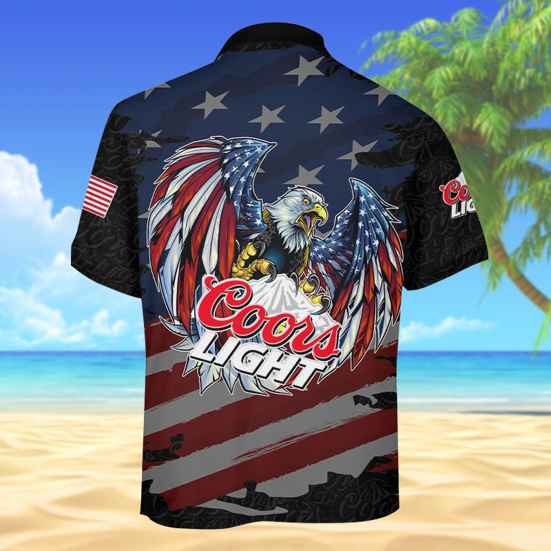 Personalized Coors Light Freedom Eagle Polo Shirt - Flexiquor.com