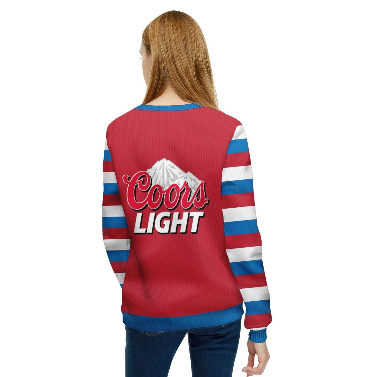 Personalized Coors Light Make Christmas Drunk Again Ugly Sweater - Flexiquor.com