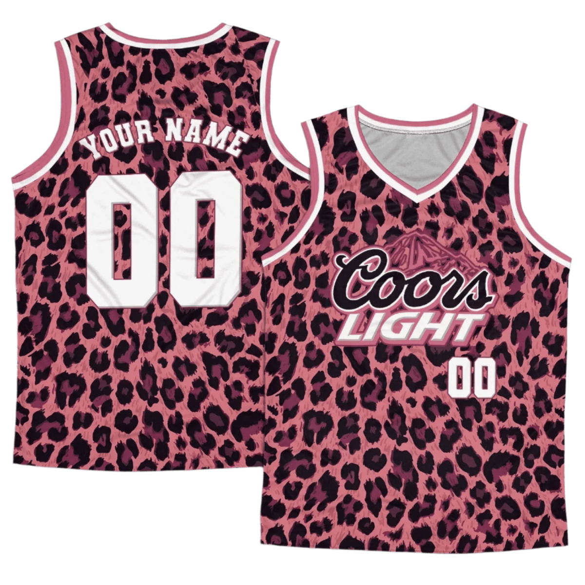 Personalized Coors Light Pink Cheetah Men's Tank Top - Flexiquor.com