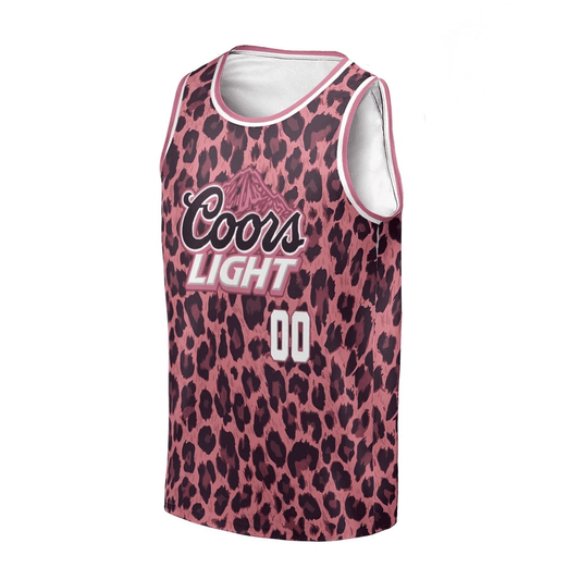 Personalized Coors Light Pink Cheetah Men's Tank Top - Flexiquor.com