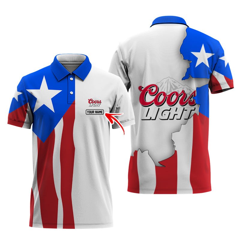 Personalized Coors Light Puerto Rico Polo Shirt - Flexiquor.com